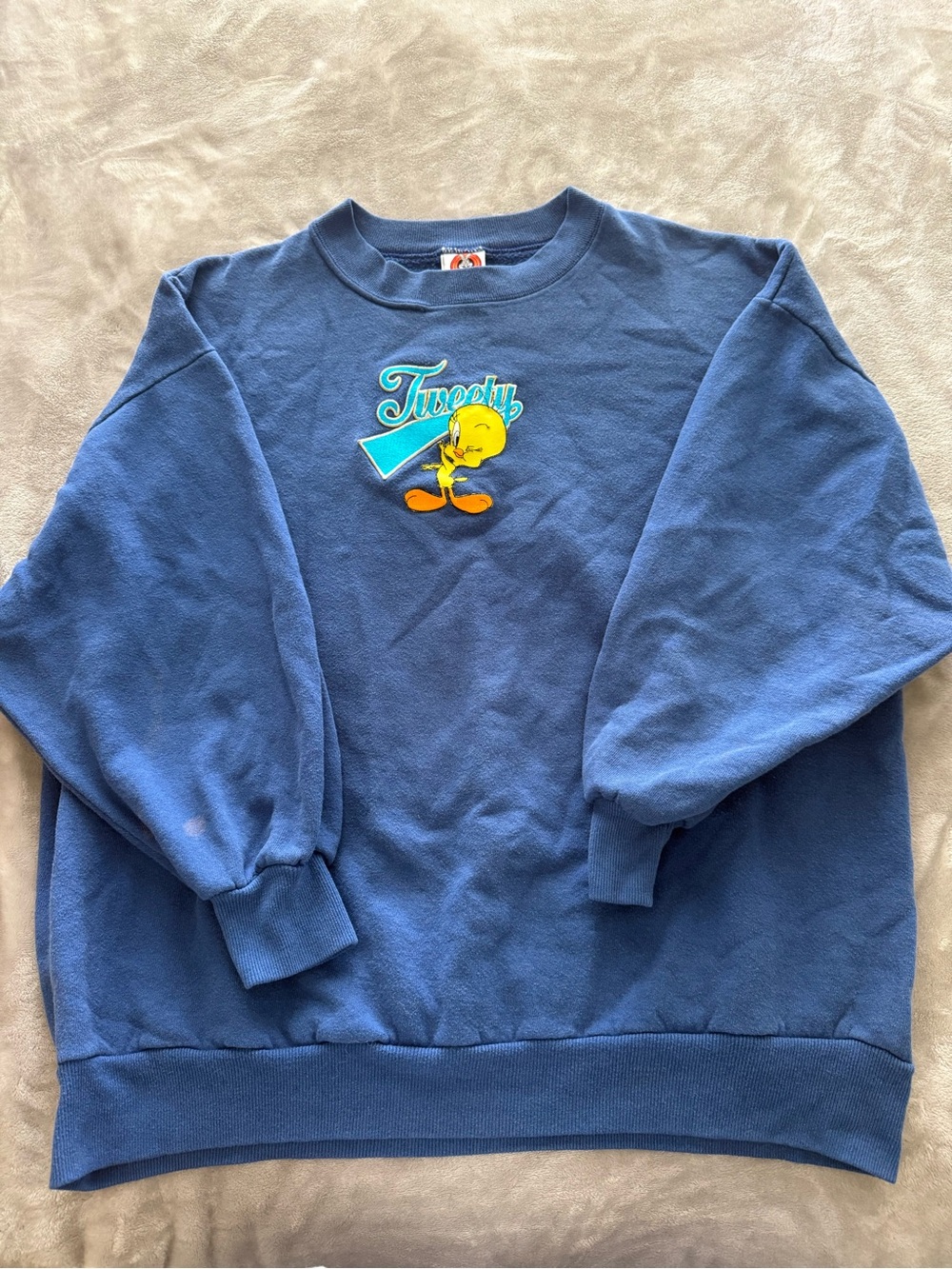 Warner Bros. Tweety Navy Blue Crewneck Sweatshirt